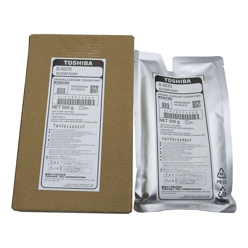 Developer for Toshiba  E-Studio 2008A 207 2508A 2518A 257 3008A 3018A 307 3508A 3518A 357 4508A 4518A 457 507 5008A 5018A  6LK28272000 D-5070 Black Developer