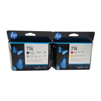মূল নতুন প্রিন্টহেড HP 774 P2V99A ম্যাজেন্ট এবং হলুদ P2W00A ফটো কালো এবং হালকা ধূসর P2W01A ম্যাট কালো এবং সায়ান প্রযোজক প্রিন্টার